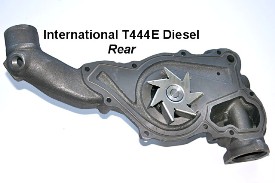 International T444E Water Pump rear